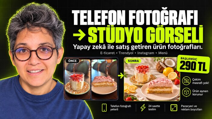 telefon fotoğrafınızı stüdyo ürün görseline çeviririm