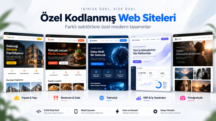  ihtiyacınıza özel profesyonel web sitesi geliştiririm