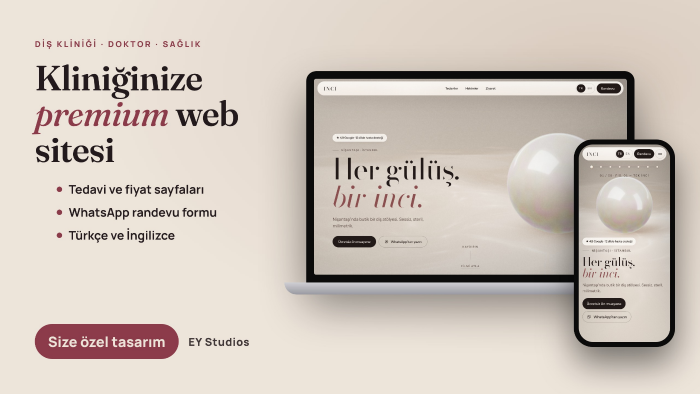 diş kliniği ve doktorlara randevulu web sitesi yaparım