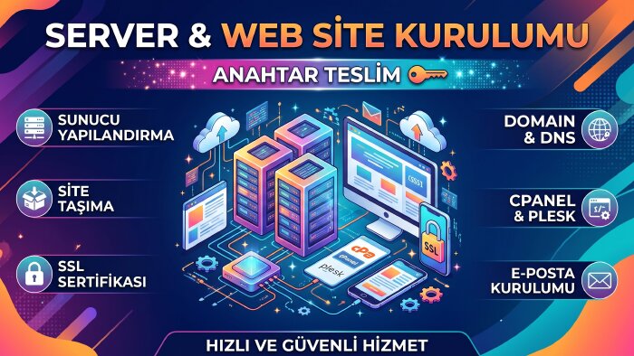 sunucu ve web sitesi kurulumunuzu profesyonelce yaparım