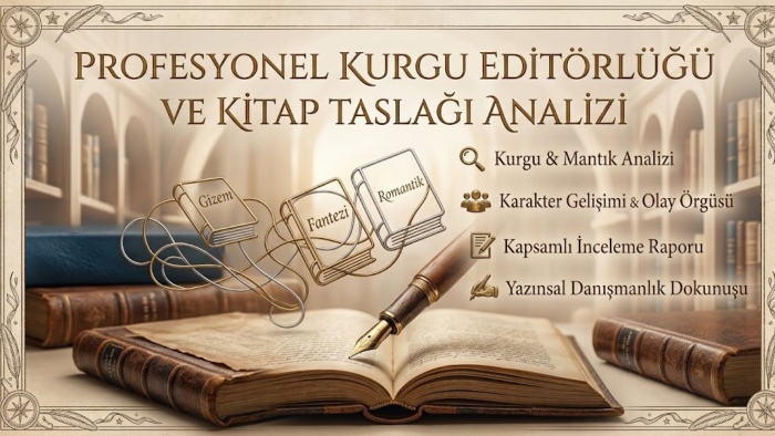 kitap dosyanıza kurgu editörlüğü ve redaksiyon yaparım