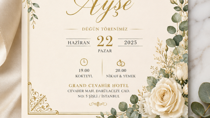düğün ve özel gün davetiyelerinizi profesyonel tasarlıyorum