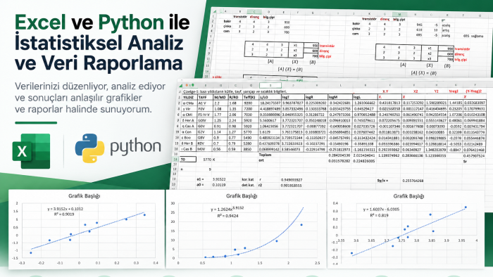 excelde ve pythonda istatiksel analiz ve raporlama yaparım