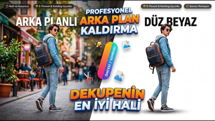 fotoğrafları düzenler istediğiniz arka plana yerleştiririm