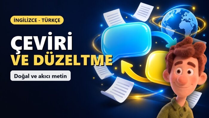 metninizi İngilizce Türkçe çevirir, akıcı hale getiririm