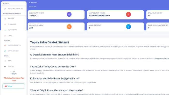 yapay zeka ile destek (SSS) scriptinizi hazırlarım
