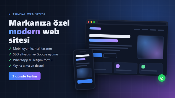 modern ve SEO uyumlu kurumsal web sitenizi yaparım