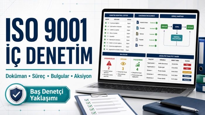 ISO 9001 iç denetim ve uygunluk analizi yaparım