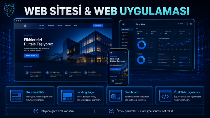 ihtiyacınıza özel web sitesi ve web uygulaması geliştiririm