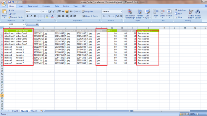 Opencart'ta Excel ile toplu ürün işlemleri modülü kurarım