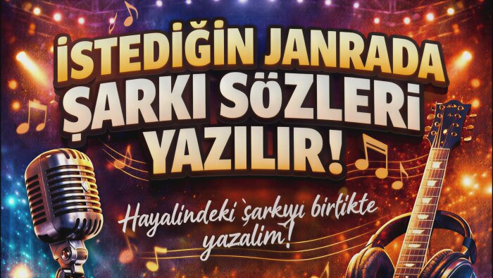 istediğiniz janra da şarkı sözü yazarım