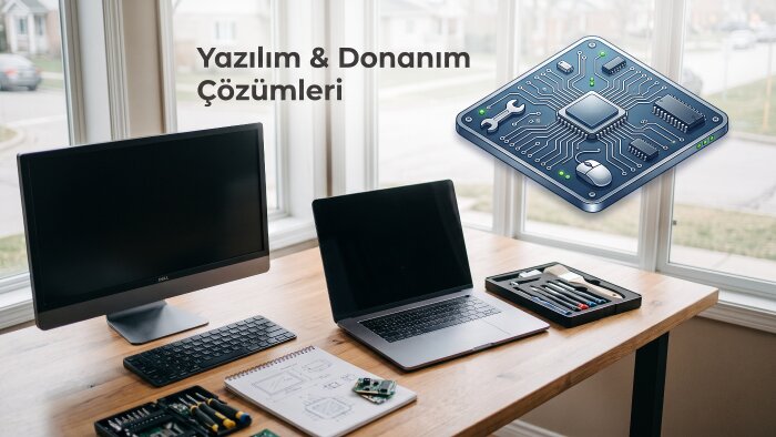 yazılım ve donanım sorunlarına teknik destek sağlarım