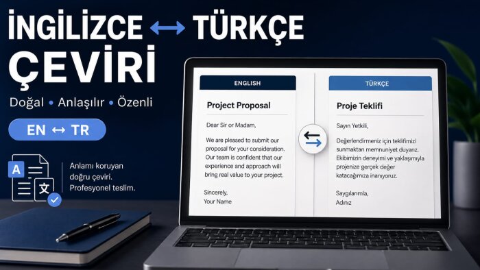 İngilizce Türkçe metinlerinizi aynı gün çeviririm