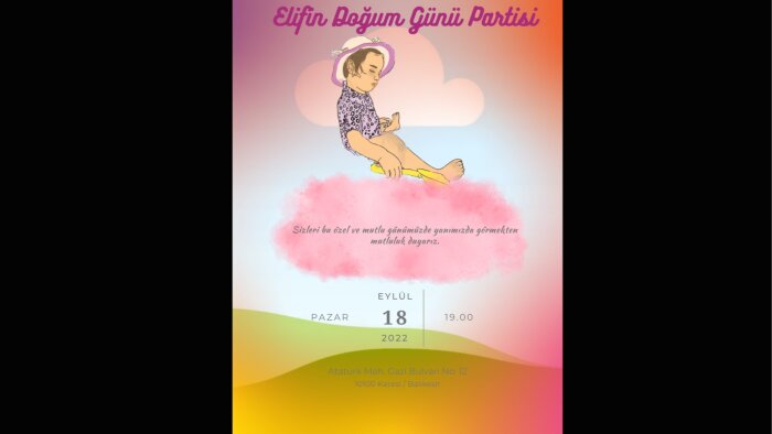 doğum günü davetiyesi tasarlayabilirim