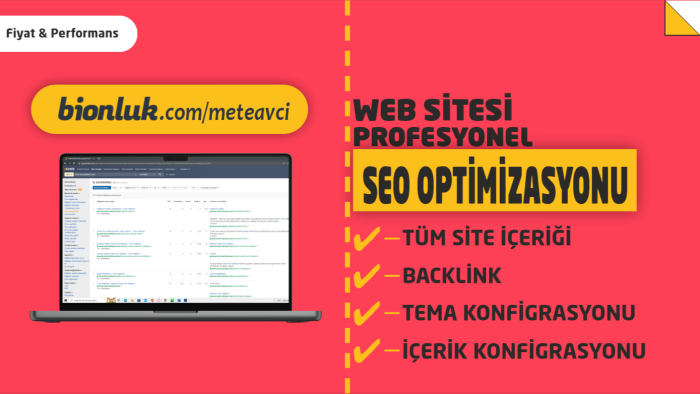 sitenizin SEO optimizasyonunu yapıyorum