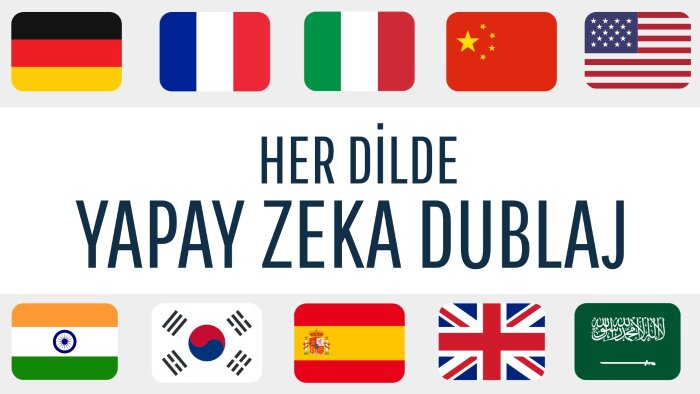 videolarınızı yapay zeka ile çok dilli seslendiririm