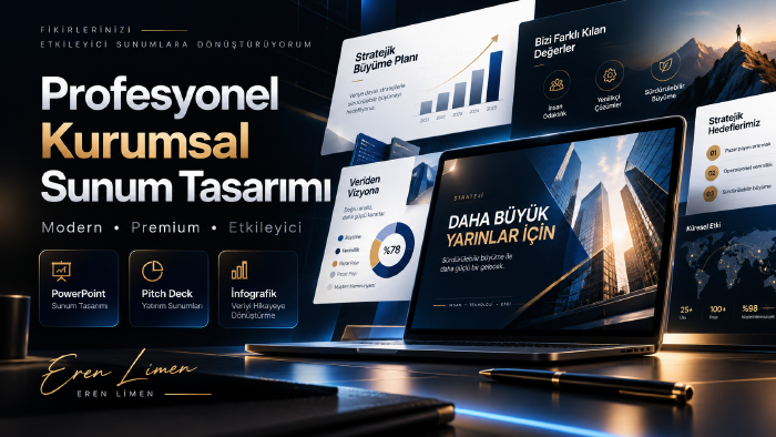 profesyonel kurumsal sunum ve infografik tasarlarım
