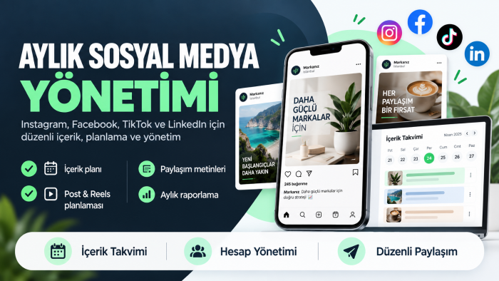 sosyal medyanızı içerik ve büyüme odaklı yönetirim