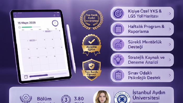 bölüm birincisi olarak YKS koçluğu yapıyorum