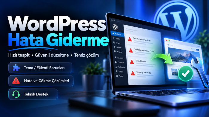 WordPress hatalarınızı giderir ve sitenize destek olurum