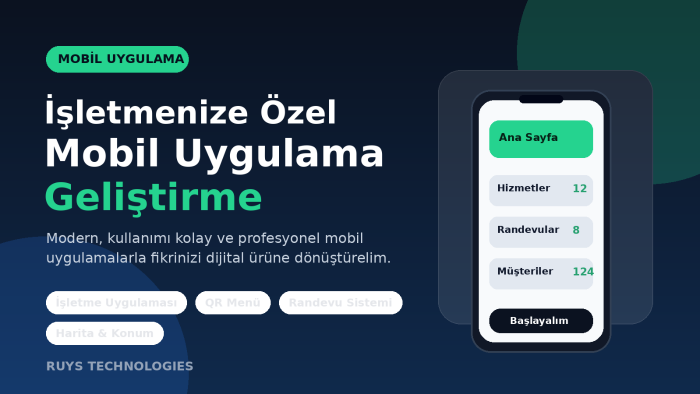 işletmeniz için mobil uygulama geliştirebilirim