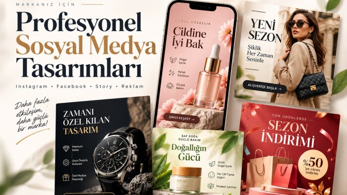 markanıza özel sosyal medya görselleri tasarlarım