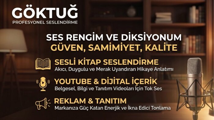 profesyonel seslendirme hizmeti sunabilirim