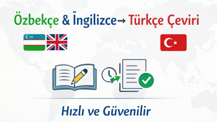 Özbekçe ve İngilizce içerikleri Türkçeye özenle çeviririm