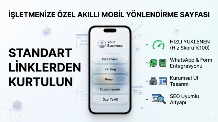 işletmeniz için akıllı mobil yönlendirme sayfası kurarım