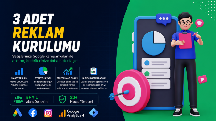 tek seferlik google reklam kurulumu yaparım