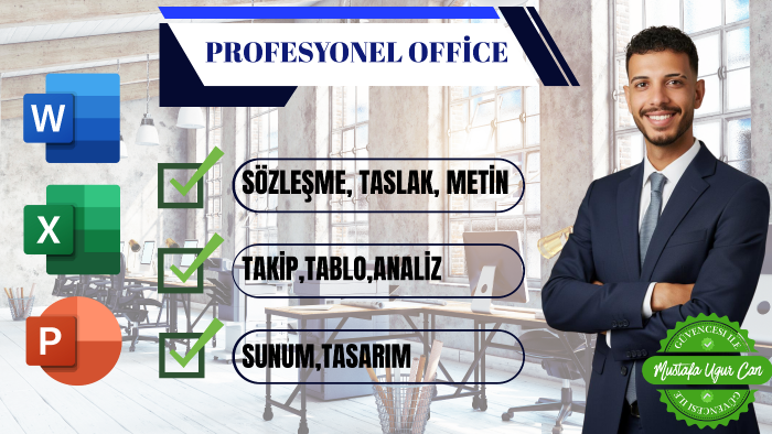 Word, Excel, Power Point işlerinizi yapabilirim