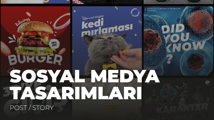 sosyal medya hesaplarınız için tasarımlar yapabilirim