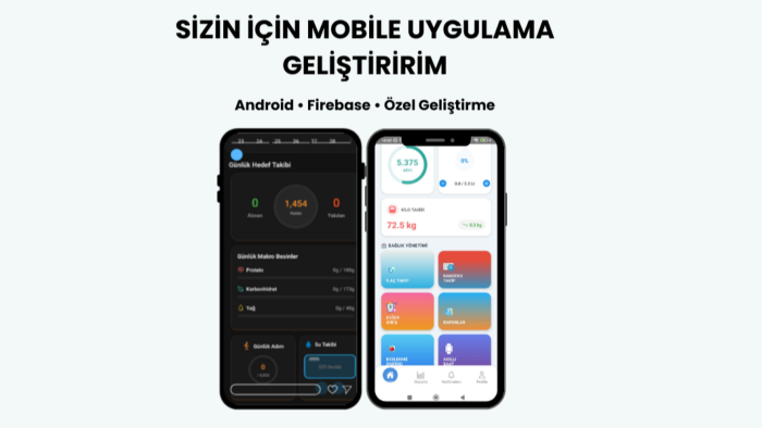 Android için Firebase altyapılı mobil uygulama geliştiririm
