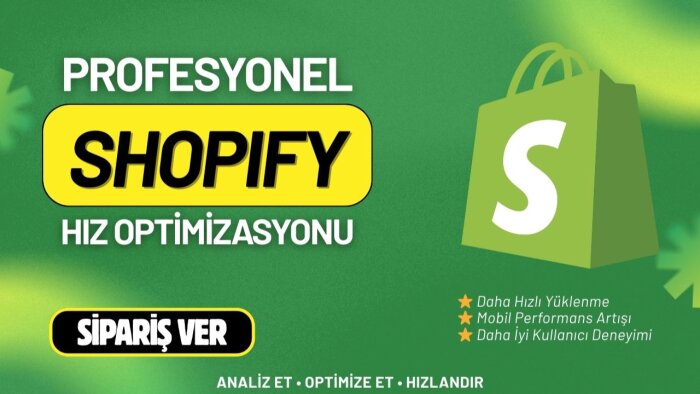 Shopify mağazanız için hız optimizasyonu yaparım