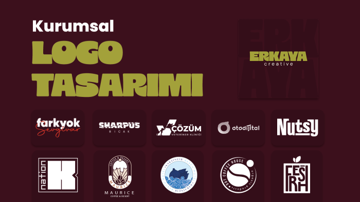 markanıza özgün, kurumsal logo tasarlıyorum