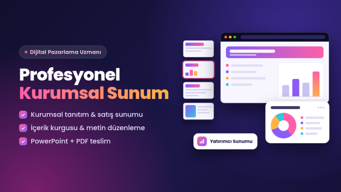 profesyonel kurumsal sunum hazırlarım