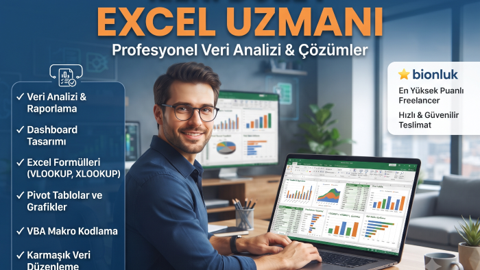 Excel'de tüm ileri düzey işlerinizi yapabilirim