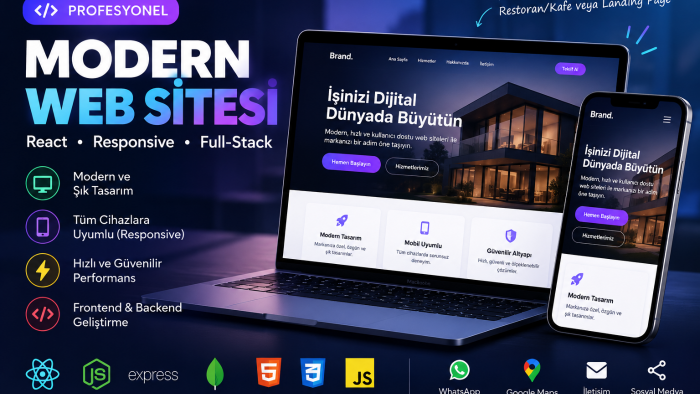 modern ve mobil uyumlu web sitesi geliştirebilirim