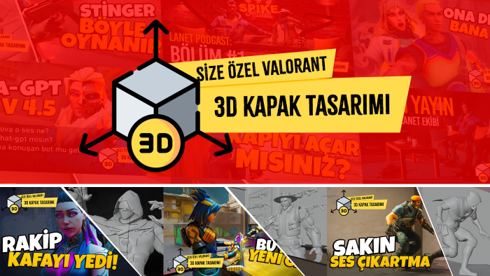 size özel 3D Valorant Thumbnail tasarımları yapababilirim