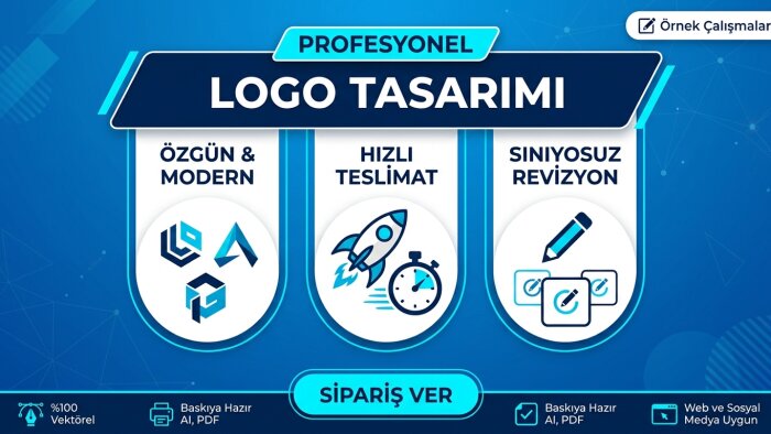 markanızı öne çıkaracak logo tasarlayabilirim