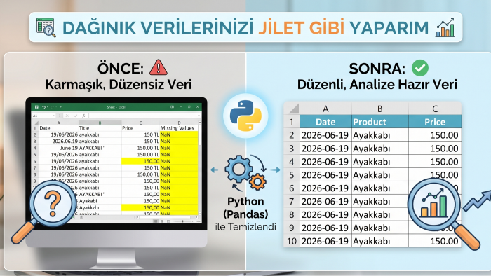 verilerinizi temizleyip düzenleyebilirim