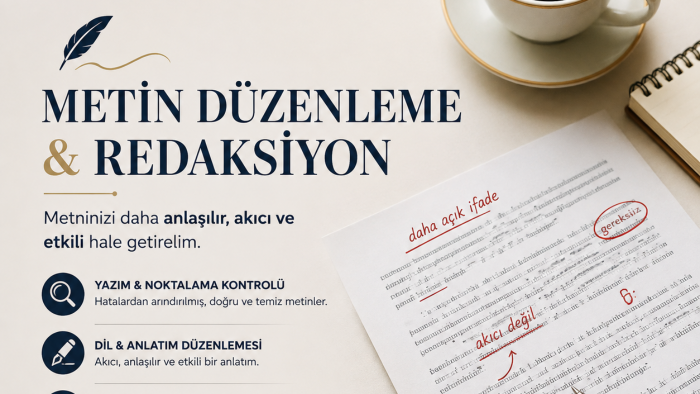 istediğiniz metni düzenli hale getiririm