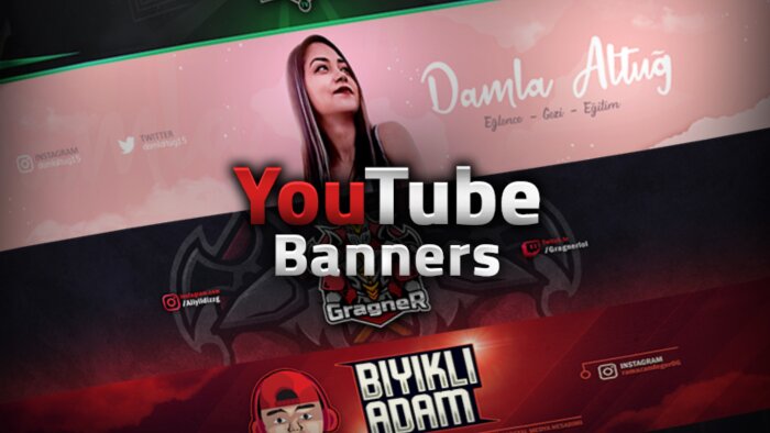 sizin için en iyi youtube banner tasarımı yapabilirim