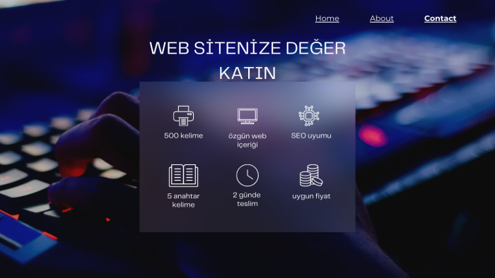 web siteniz için özgün ve etkili içerikler oluştururum