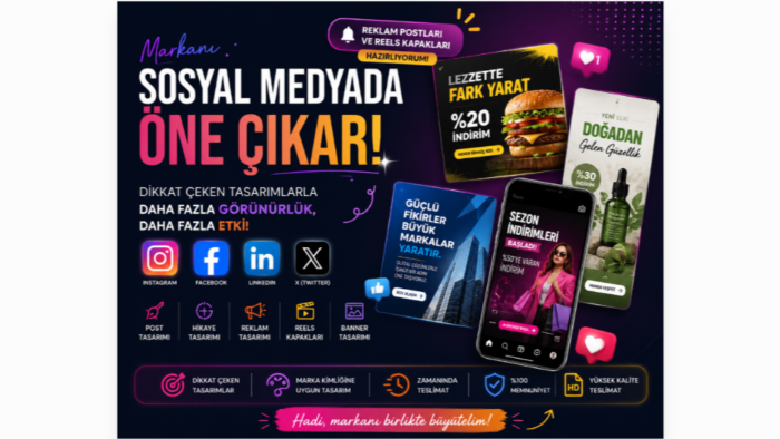 sosyal medya hesaplarınıza tasarım yapabilirim
