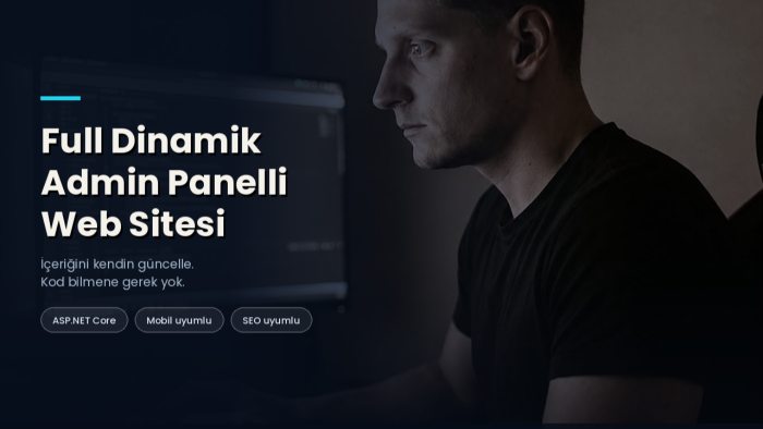 full dinamik admin panelli mobil uyumlu web sitesi yaparım