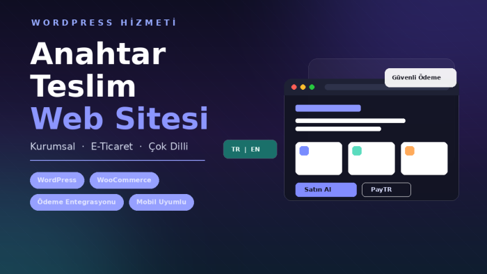 işletmenize özel WordPress web sitesi hazırlarım