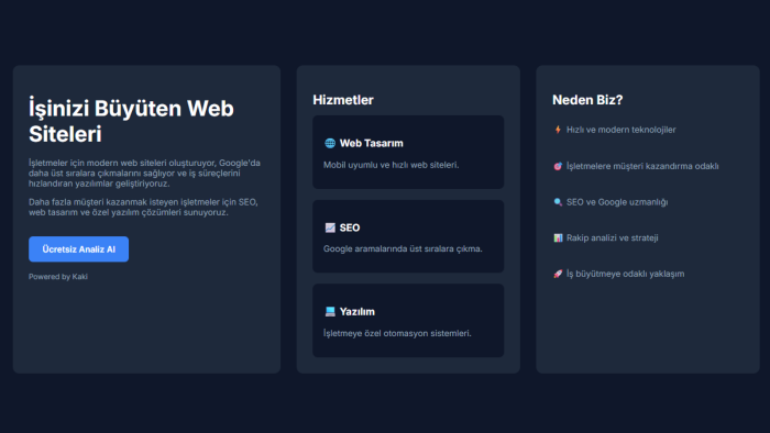 web sitenizdeki sorunları giderebilir, geliştirebilirim
