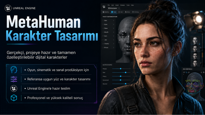metahuman karakterleri tasarlarım