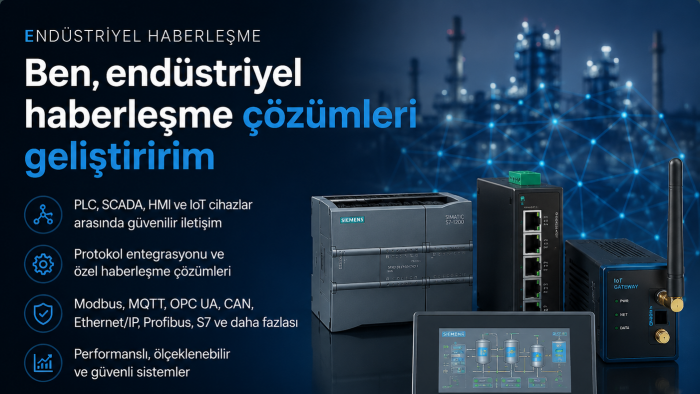 PLC ve endüstriyel otomasyon çözümleri geliştiririm